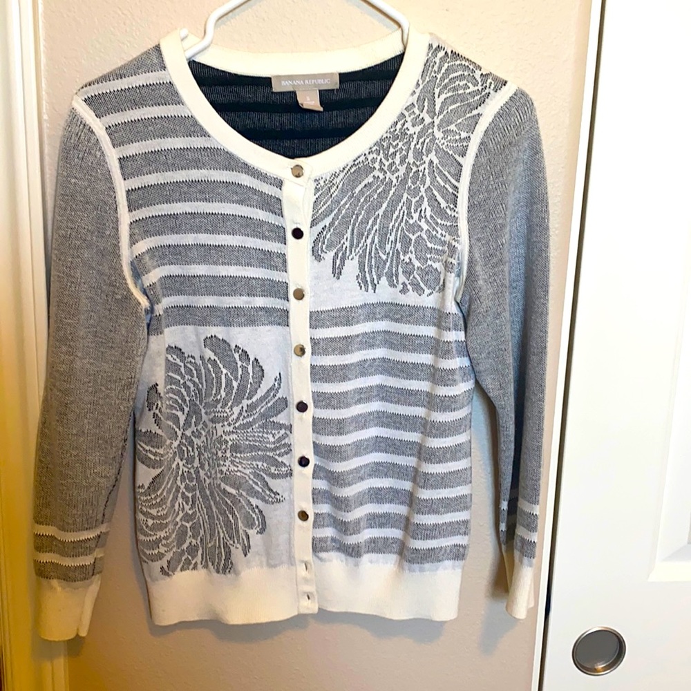Banana Republic cardigan with silver buttons